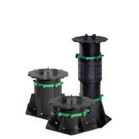 Adjustable deck pedestal showing height adjustment detail